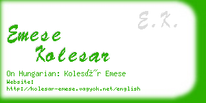 emese kolesar business card